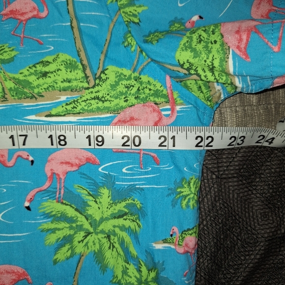 Denim And Flower Pink Flamingo Button Down Large Slim Fit - Picture 7 of 8